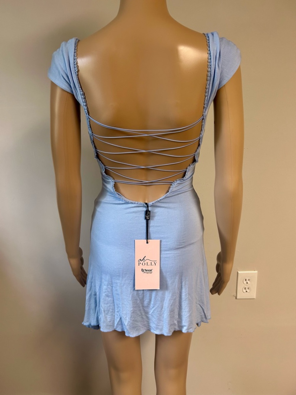 Oh Polly Light Blue Mini Dress - Picture 4 of 4